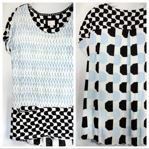 Anthro Postage Stamp Whimsical Patterned Top